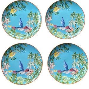 Williams Sonoma HAVANA GARDEN Dinner Plates - Set of 4 10 inch Plates
